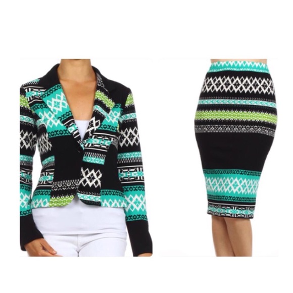 4/$24 Tribal Pencil Skirt - Picture 2 of 3